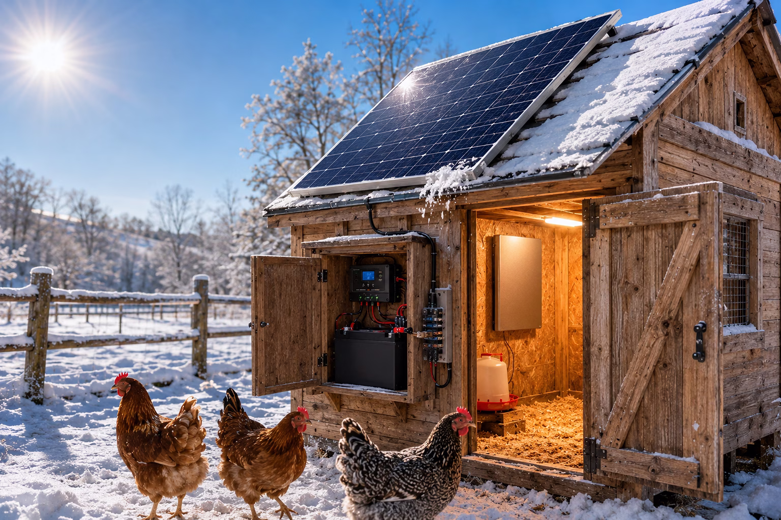 Solar Powered Chicken Coop