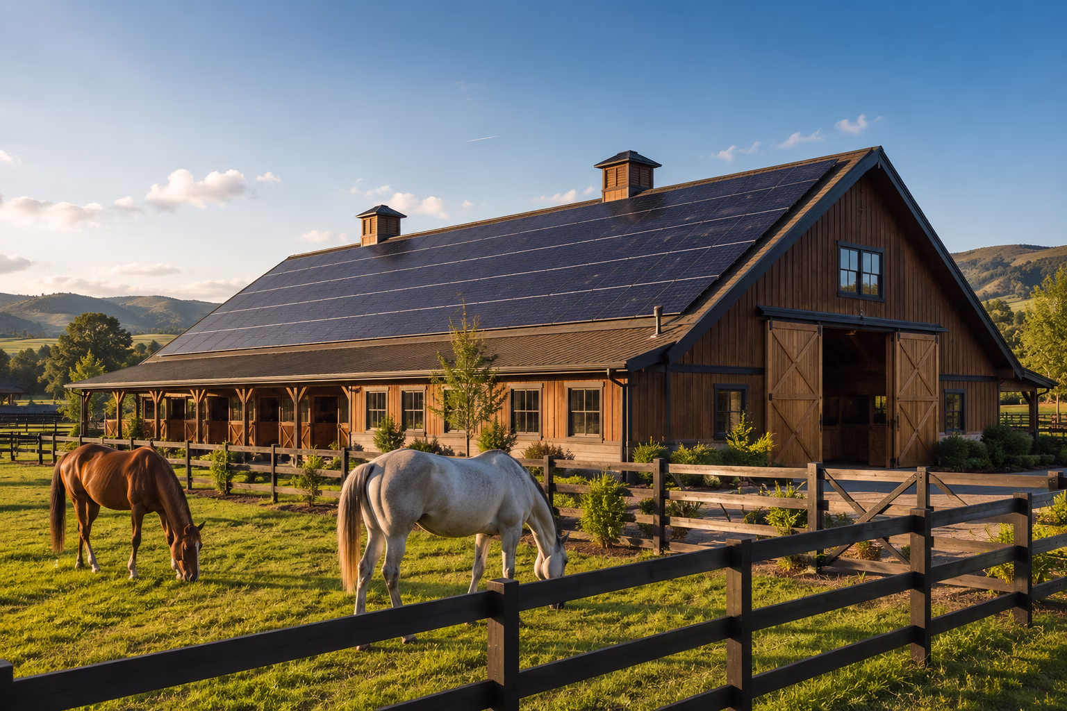 Farm owner reviewing solar tax credit documents