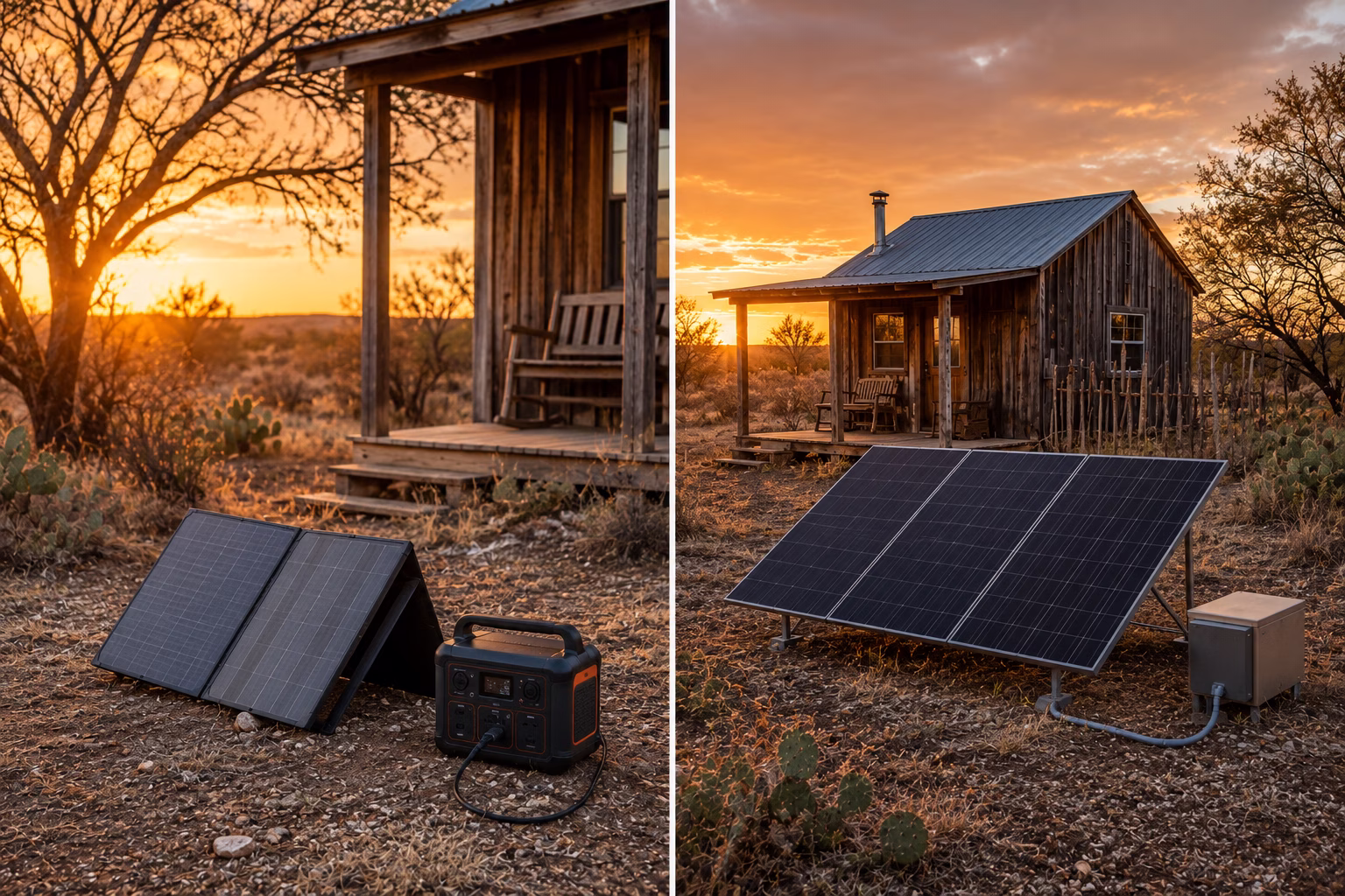 Portable vs permanent solar comparison