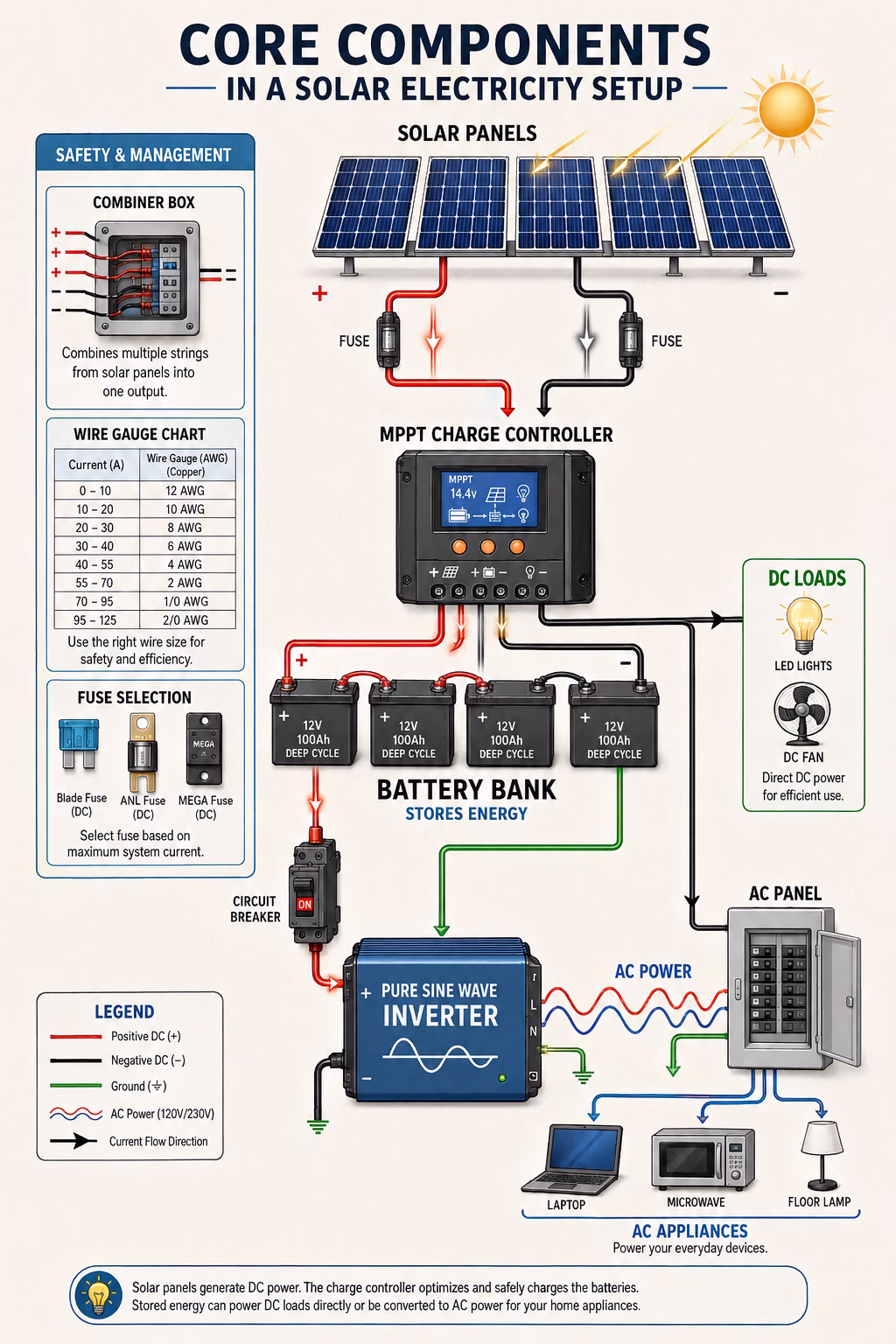 Solar system component diagram