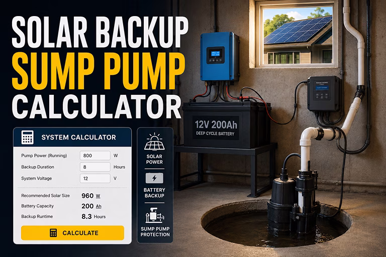 Solar Sump Pump Calculator